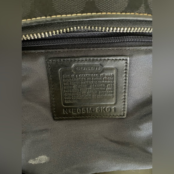 Coach Hamptons Signature East West Demi Baguette Bag Vintage 8K01 - Picture 8 of 14